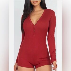 Skims Lounge Henley Romper